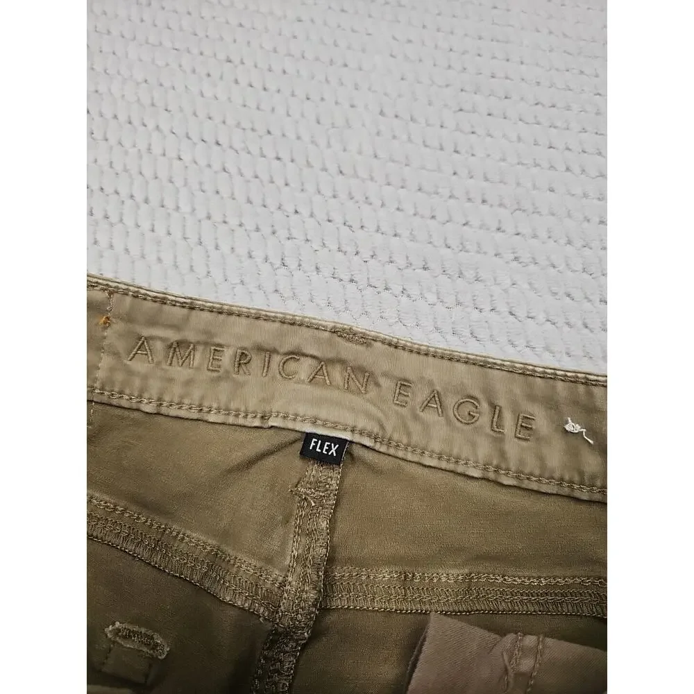 Americsn Eagle Pants Mens 29 X 32 Tan Slim Straight Flex Fit - Picture 4 of 8